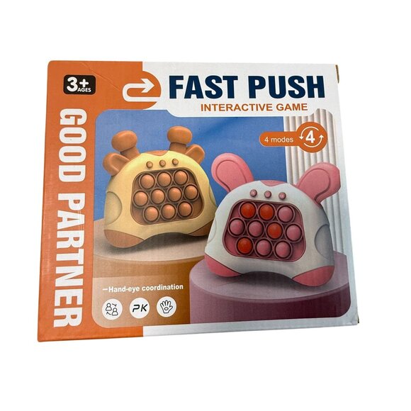 Fast Push Interactive Game Hand-Eye Coordination Fidget Pop It Stocking Stuffer - Picture 2 of 4